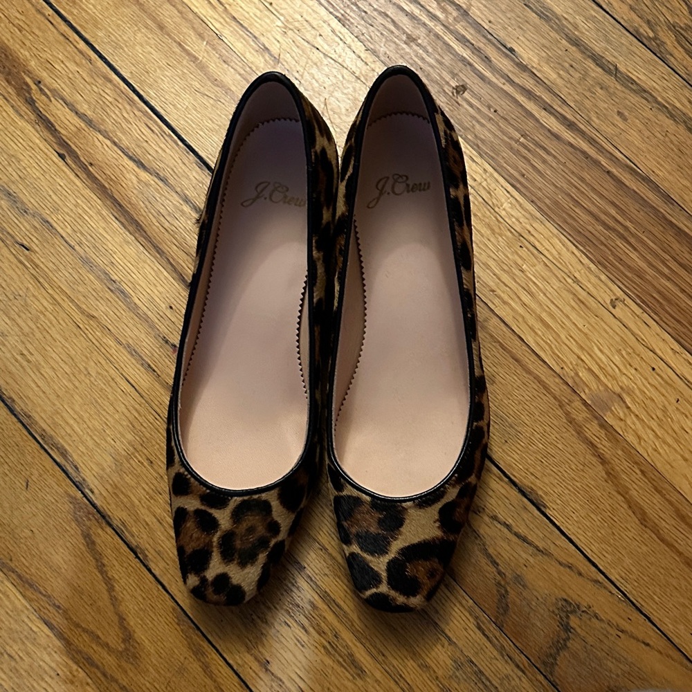 J. Crew Leopard Print Ballet Flats - Brown/Black